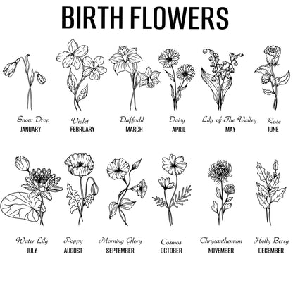 Personalized Birth Flower Grandma Sweatshirt, Grandma's Garden Shirt,Birthday Month Personalized Auntie,Grandchildren Shirt,Mothers Day Gift