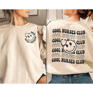 PERSONALIZED Cool Nurses Club Sweatshirt, School Nurse Shirt, Nursing Organizations, Registered Nurse, Nurse Squad, Nurse In Progress Shirt