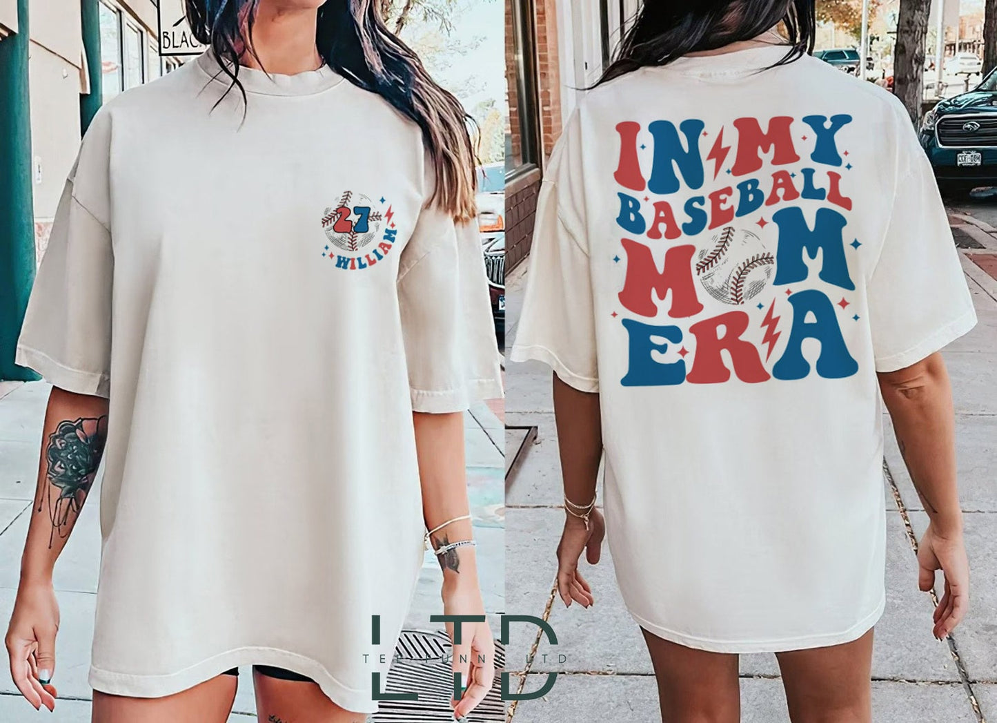 Personalized In My Baseball Mom Era Shirt, Sport Mom Tee, Baseball Mom Gift Shirt, Game Day, Personalized Baseball Mom Shirt, Baseball Lover