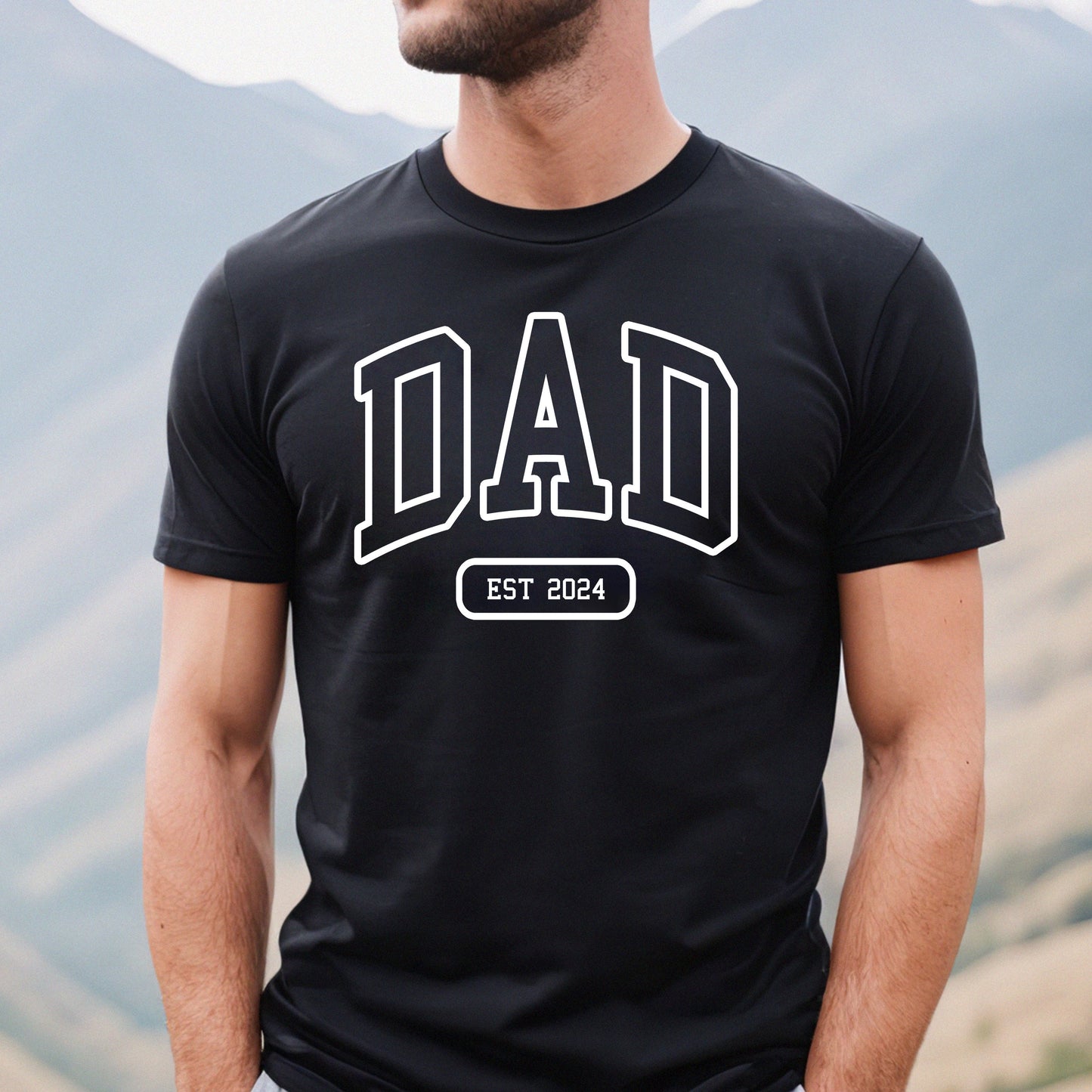 Personalized Dad Shirt, Dad Est 2024 Sweatshirt, Custom Dad, Pregnancy Announcement for Dad, Gift for Dad, Father's Day Hoodie New Dad Shirt