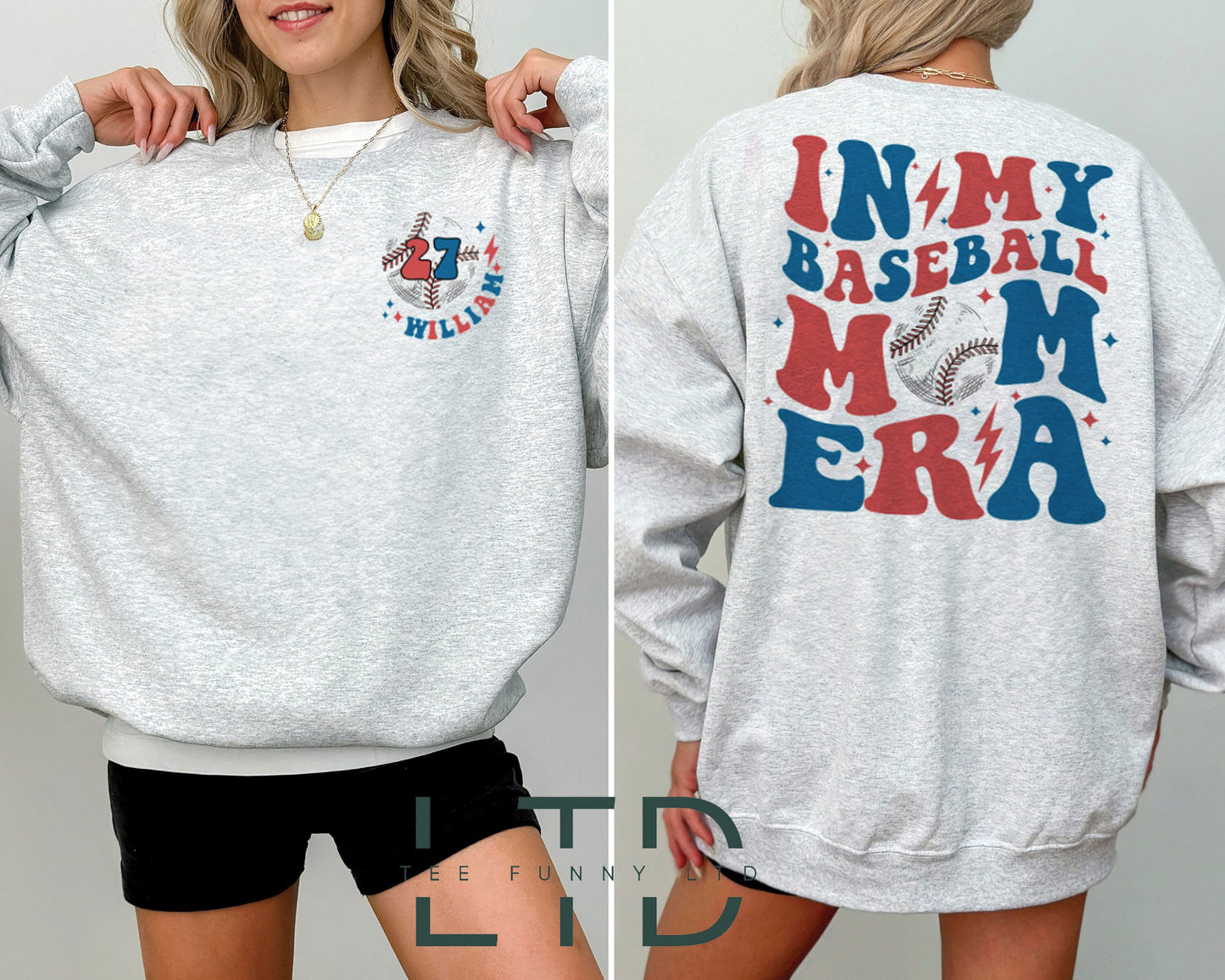 Personalized In My Baseball Mom Era Shirt, Sport Mom Tee, Baseball Mom Gift Shirt, Game Day, Personalized Baseball Mom Shirt, Baseball Lover