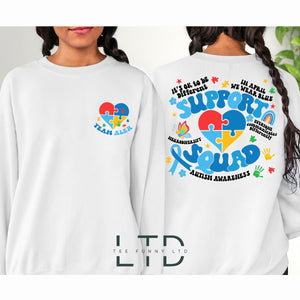 Personalized Autism Shirt, Family Autism Support Squad, Autism Awareness Shirt, Inclusion Shirt. Neurodiversity Shirt. Autism Mom Shirt