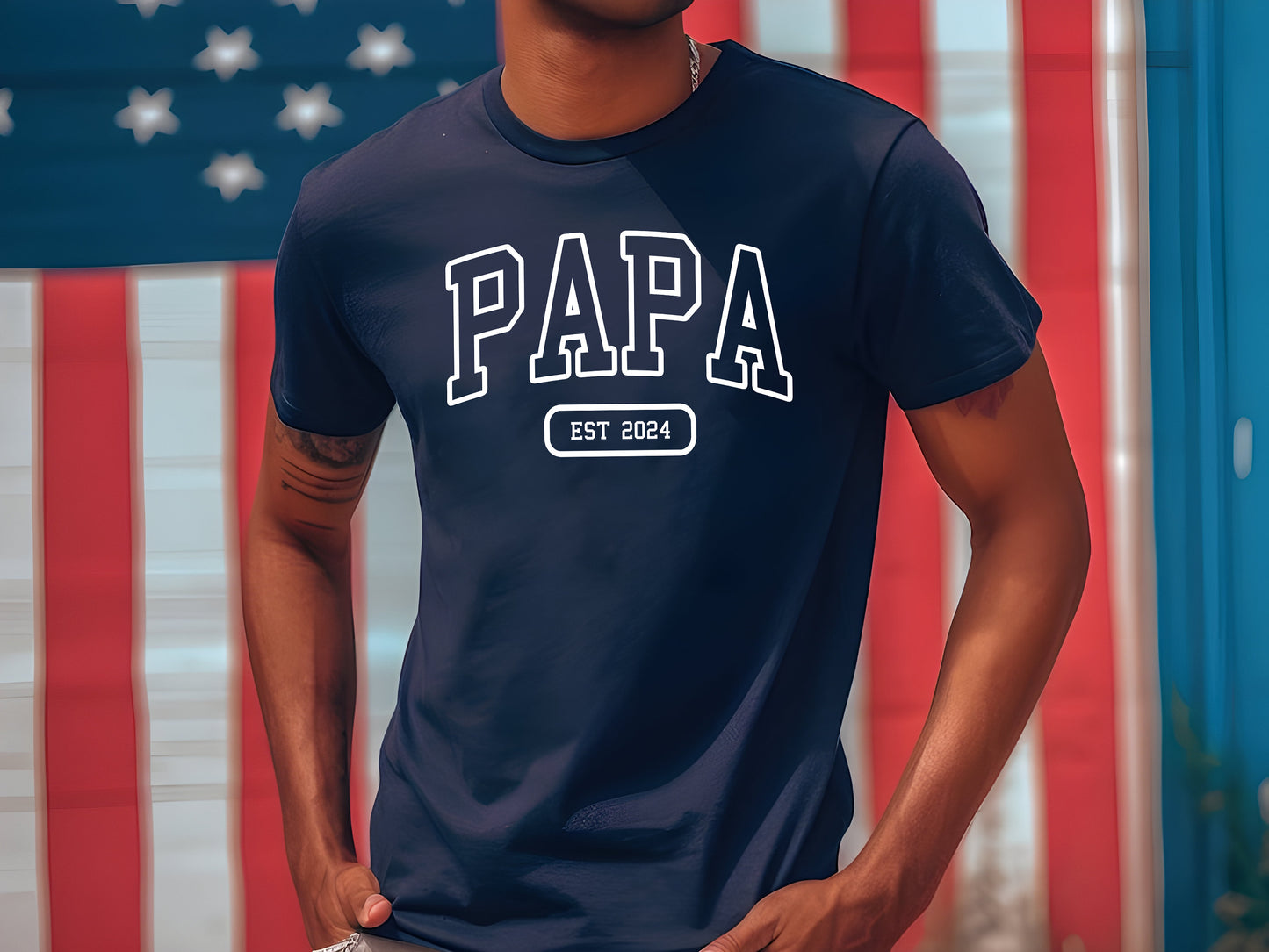 Personalized Papa Sweatshirt, Papa Est 2024 Shirt, Custom Papa, Pregnancy Announcement for Papa, Gift for Papa, Fathers Day Shirt, Papa Tee