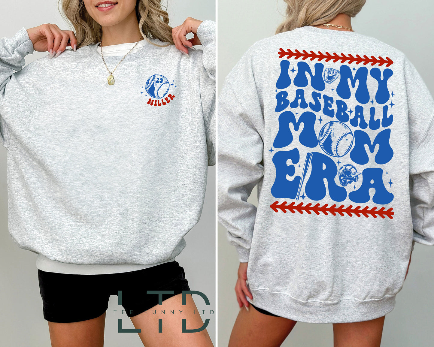 Personalized In My Baseball Mom Era Shirt, Sport Mom Shirt, Baseball Lover Shirt,Custom Baseball Mom Sweatshirt,Game Day Shirt,Sport Mom Tee 1