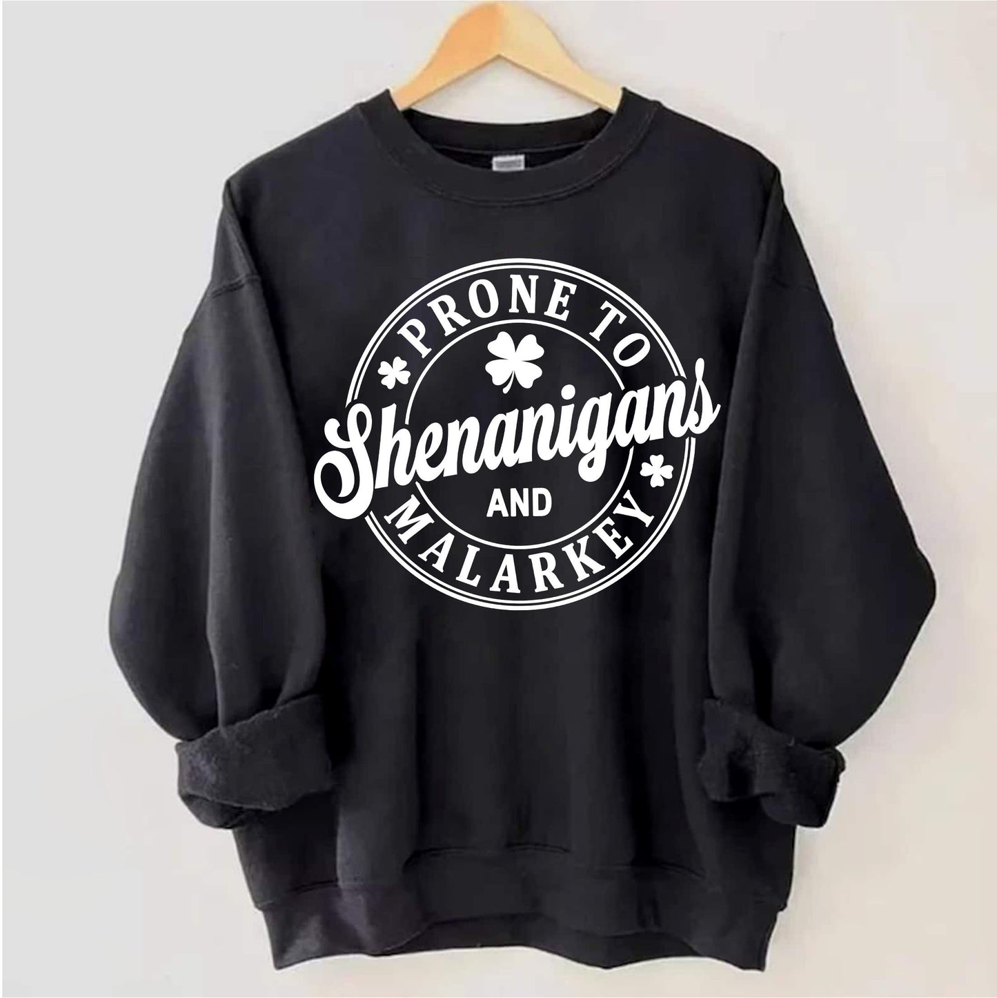 Seans maith go Shenanigans agus Léine Malarkey, Léine Lá Fhéile Pádraig, Léine Lucky Shamrock, Léine Éireannach, Léine Lucky, geansaí Lá Fhéile Pádraig