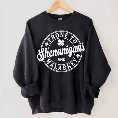 Seans maith go Shenanigans agus Léine Malarkey, Léine Lá Fhéile Pádraig, Léine Lucky Shamrock, Léine Éireannach, Léine Lucky, geansaí Lá Fhéile Pádraig