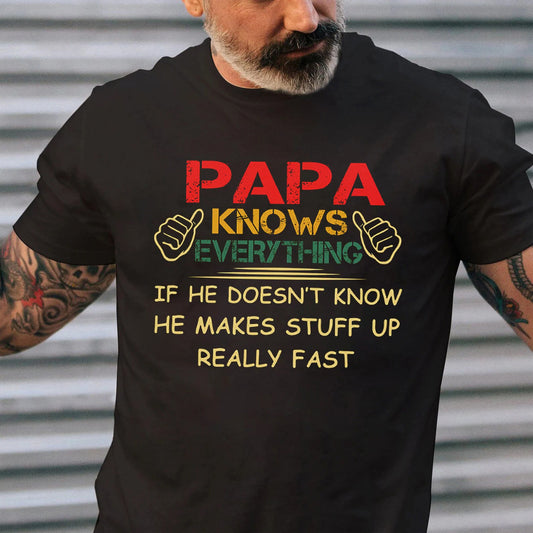 Tá a fhios ag Papa gach rud Léine, Léine Phápa, Bronntanas Lá na nAthair, Bronntanas Breithlá do Phápa, Bronntanas do Dhaid, Léine Greannmhar Daidí, Léine Daidí, Téipeanna greannmhar