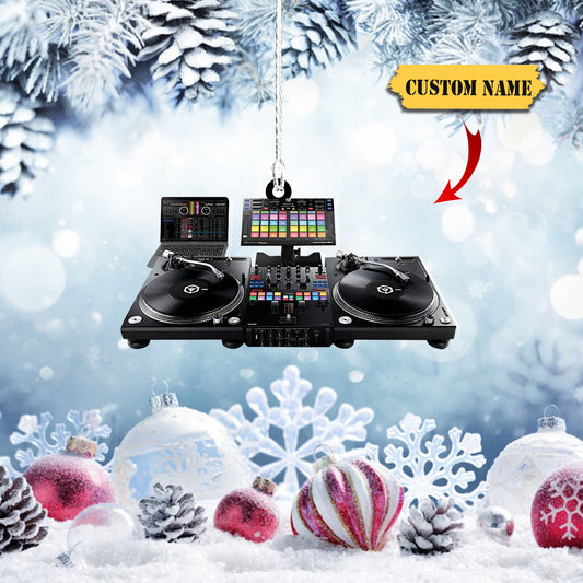 Ornáid Nollag Deejay pearsantaithe, Ornáid DJ, Bronntanas Nollag Deejay, Ornáid Do Bhronntanas