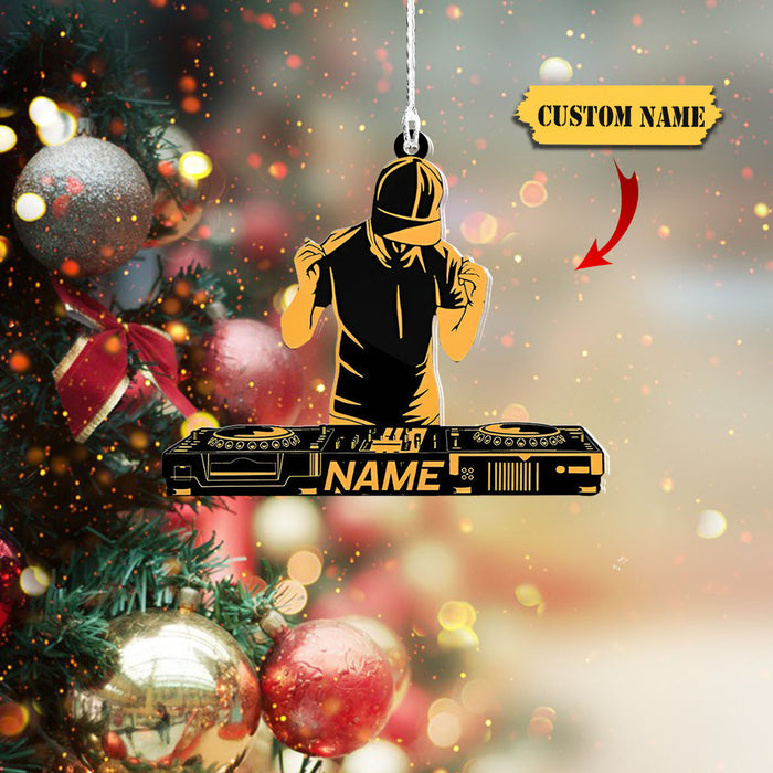 Personalized Deejay Christmas Ornament, DJ Ornament, Christmas Gift Deejay, Ornament Xmas