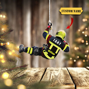 Personalized Firefighter Christmas Ornament, Custom Firefighter Ornament, Christmas gift for Firefighter, Ornament Gift