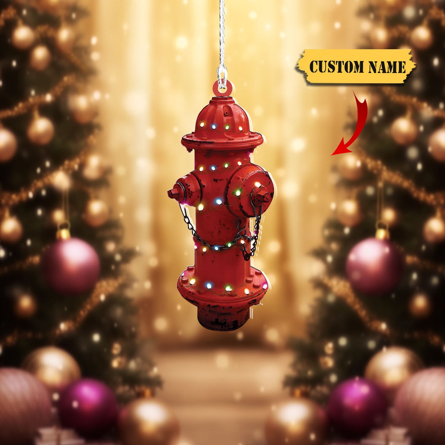 Ornáidí Backpack Uirlis Pearsanta Comhraiceoirí Dóiteáin, Bronntanas d'Fhir Daid Son, Bronntanas Ornáide