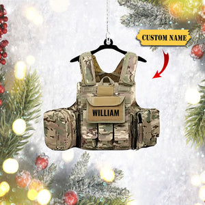 Personalized Military Tactical Combat Safety Ornament, Christmas gift for veteran