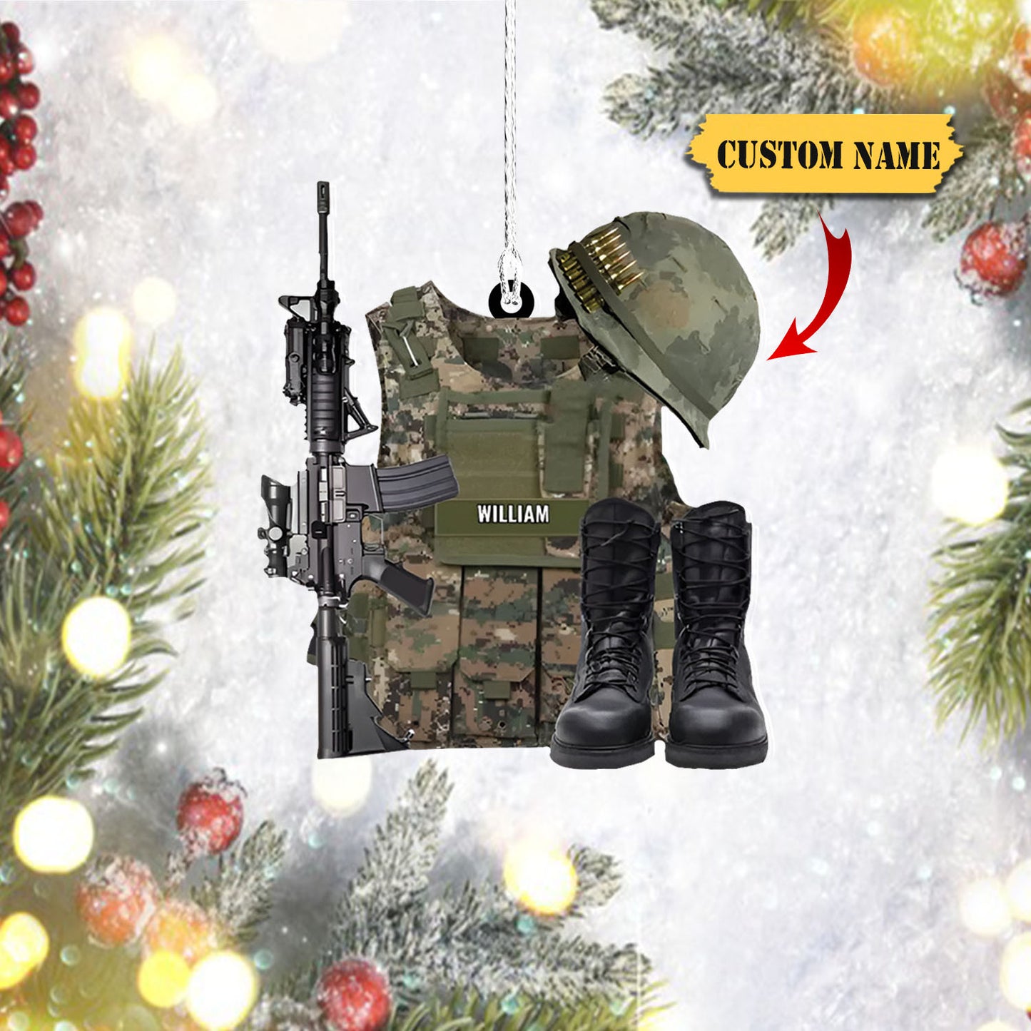 Ornáid Gluaisteán Éide Mhíleata Phearsantaithe - Smaoineamh Bronntanais Do Sheansaighdiúirí Bronntanas Saighdiúir, Ornáid Ror É