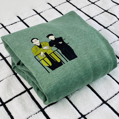 Personalized Best Friend Sweatshirt, Custom Embroidered Portrait Photo Sweatshirt, Hoodie