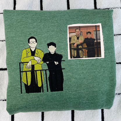 Personalized Best Friend Sweatshirt, Custom Embroidered Portrait Photo Sweatshirt, Hoodie