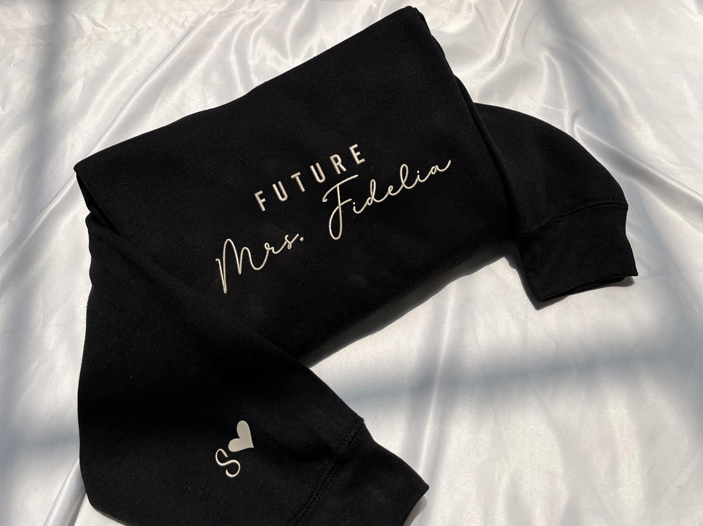 Personalized Engagement Gifts for Bride with Future Mrs Sweatshirt Embroidered