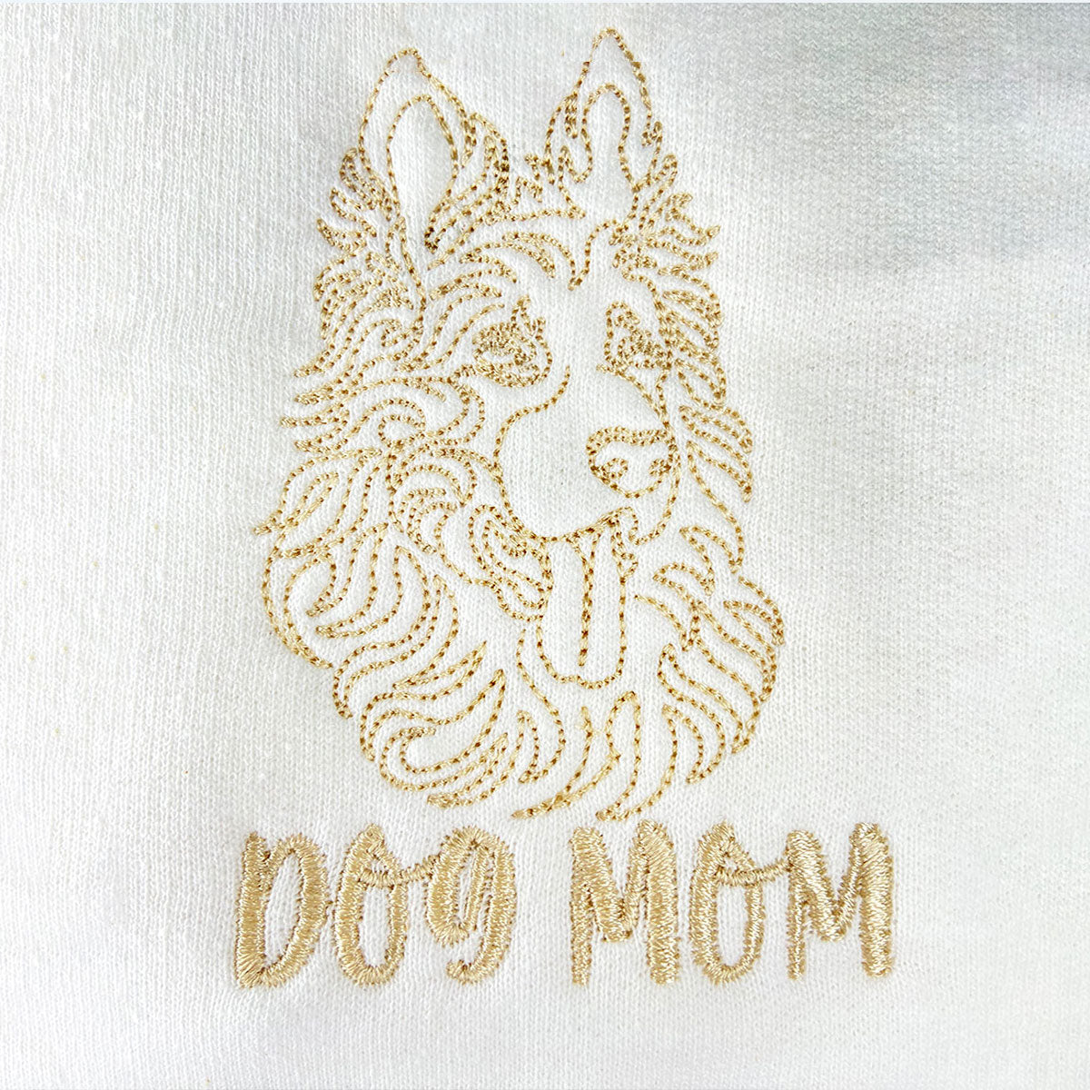 Personalized German Shepherd Dog Mom Embroidered Collar Shirt