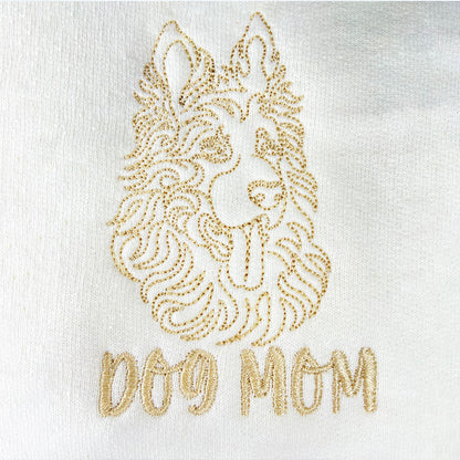Personalized German Shepherd Dog Mom Embroidered Collar Shirt