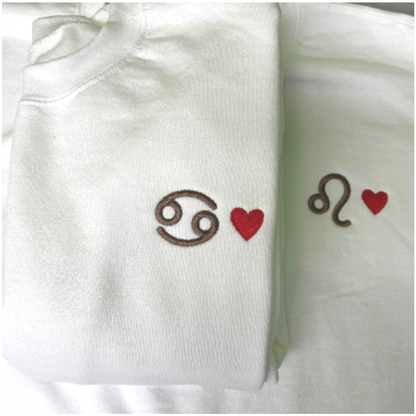 Personalized Gifts for Astrology Lovers with Embroidered Zodiac Sign Sweatshirt or Hoodie