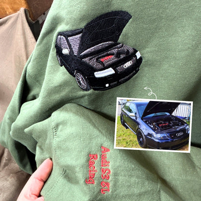 Personalized Gifts for Car Lovers Sweatshirt  Hoodie Embroidered from Your Photo