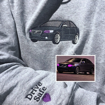 Personalized Gifts for Car Lovers Sweatshirt  Hoodie Embroidered from Your Photo