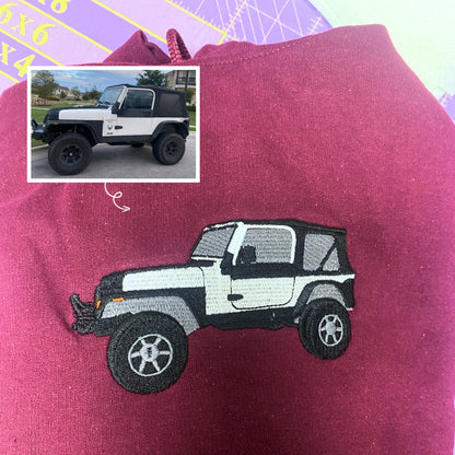 Personalized Gifts for Car Lovers Sweatshirt  Hoodie Embroidered from Your Photo