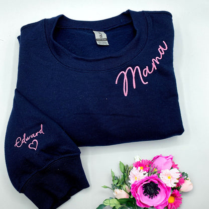 Personalized Gifts for Mama with Embroidered Sweatshirt or Hoodie