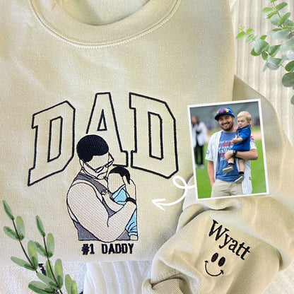 Personalized Gifts for Mom and Dad, Embroidered Photo Sweatshirt  Hoodie