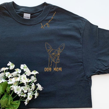 Geansaí Bróidnéireachta Cat Dubh nó Hoodie, Bronntanas Cat Dubh