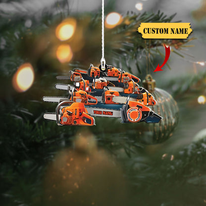 Ainm pearsanta Ornáide Arborist, bronntanas Nollag ornáid aicrileach múnlaithe saincheaptha, Ornáid Do Bronntanais