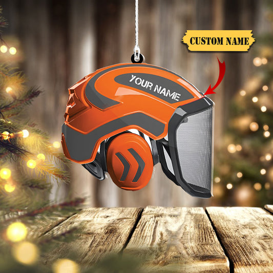 Ainm pearsanta Ornáid Arborist, bronntanas Nollag ornáid aicrileach múnlaithe saincheaptha, Ornáid Don Nollaig