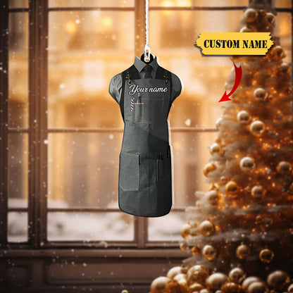 Ainm pearsantaithe Ornáid Bearbóir, ornáid aicrileach múnlaithe saincheaptha bronntanas Nollag, Ornáid Do Bronntanas