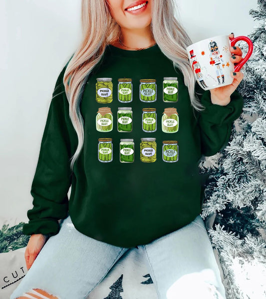 Léine slut Pickle, Léine Greannmhar Pickle, Sweatshirt Pickle Slut, Cochaillín Pickle Lovers, Geansaí Pickle, Sweatshirt Pickle Jar, tee Garraíodóireachta greannmhar
