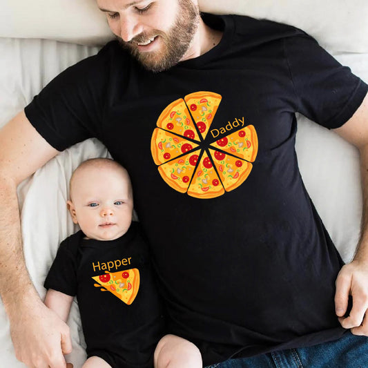 T-Léinte Pizza, Bronntanas Lae na nAithreacha, Léine Theaghlaigh atá ag Meaitseáil Pizza, Slice Pizza agus Pizza, Bronntanas Léinte Pizza, T-Léinte Slice Pizza Teaghlaigh, Daidí Son
