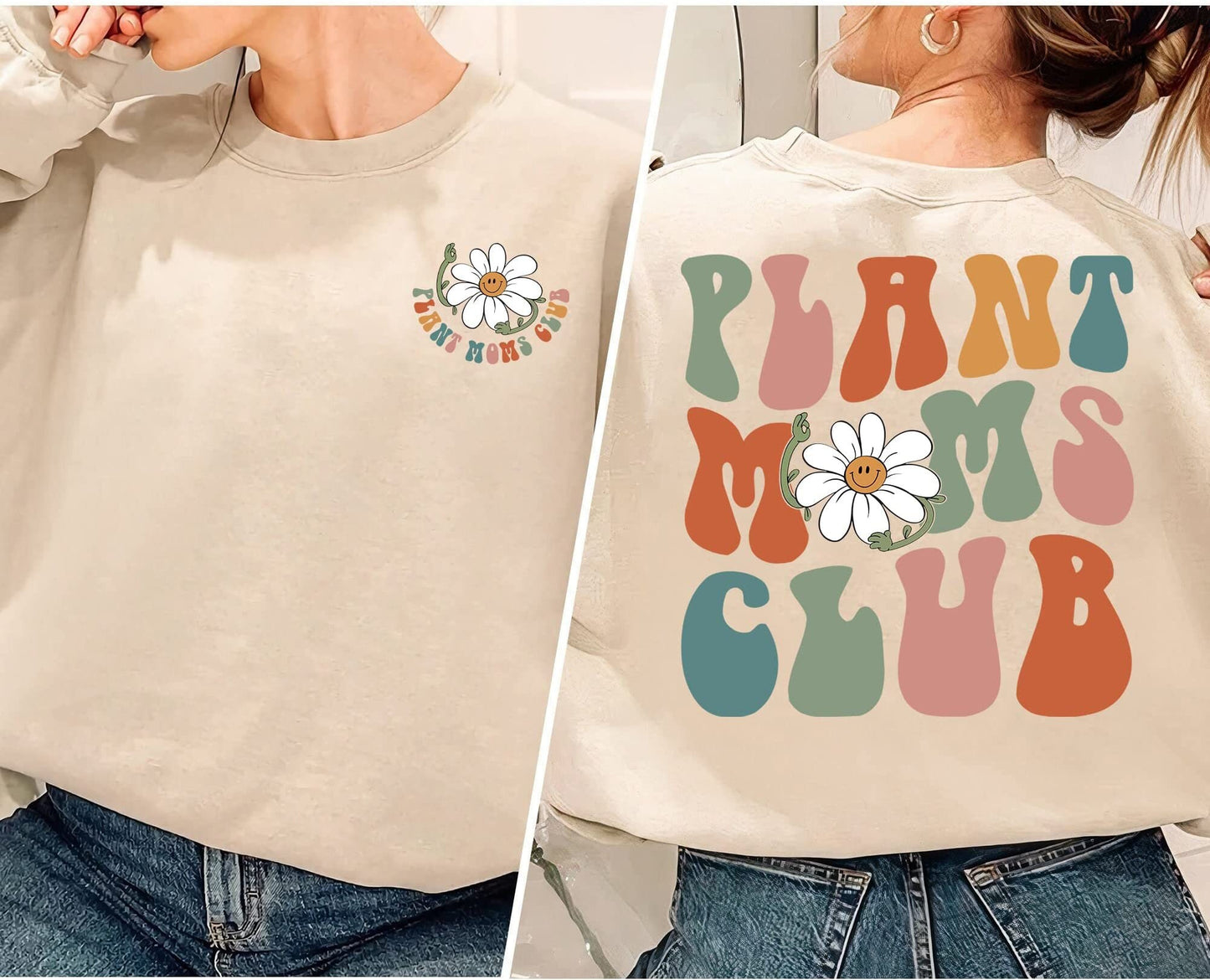 Plant Moms Club Sweatshirt, Plant Mom Sweatshirt, Plant Mom Club, Mom Sweatshirt, Mama Shirt, New Mom Gift, Mom Gift, Cool Mom Sweatshirt
