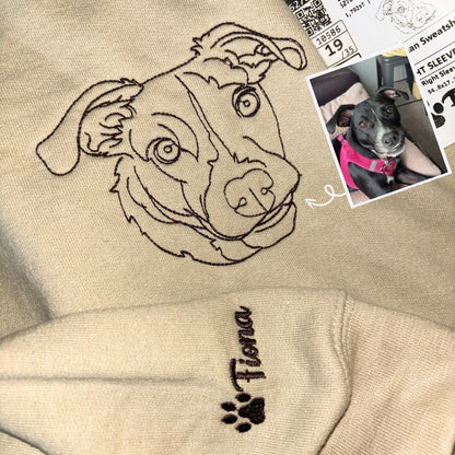 Poodle Sweatshirt or Hoodie, Custom Embroidered Gift with Picture Name