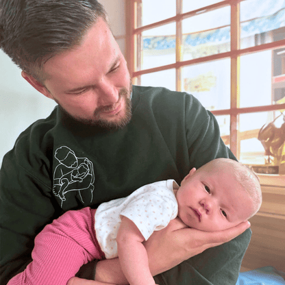 Proud Dad Twin Pack Custom Crewneck Embroidered Sweatshirt & Hoodie