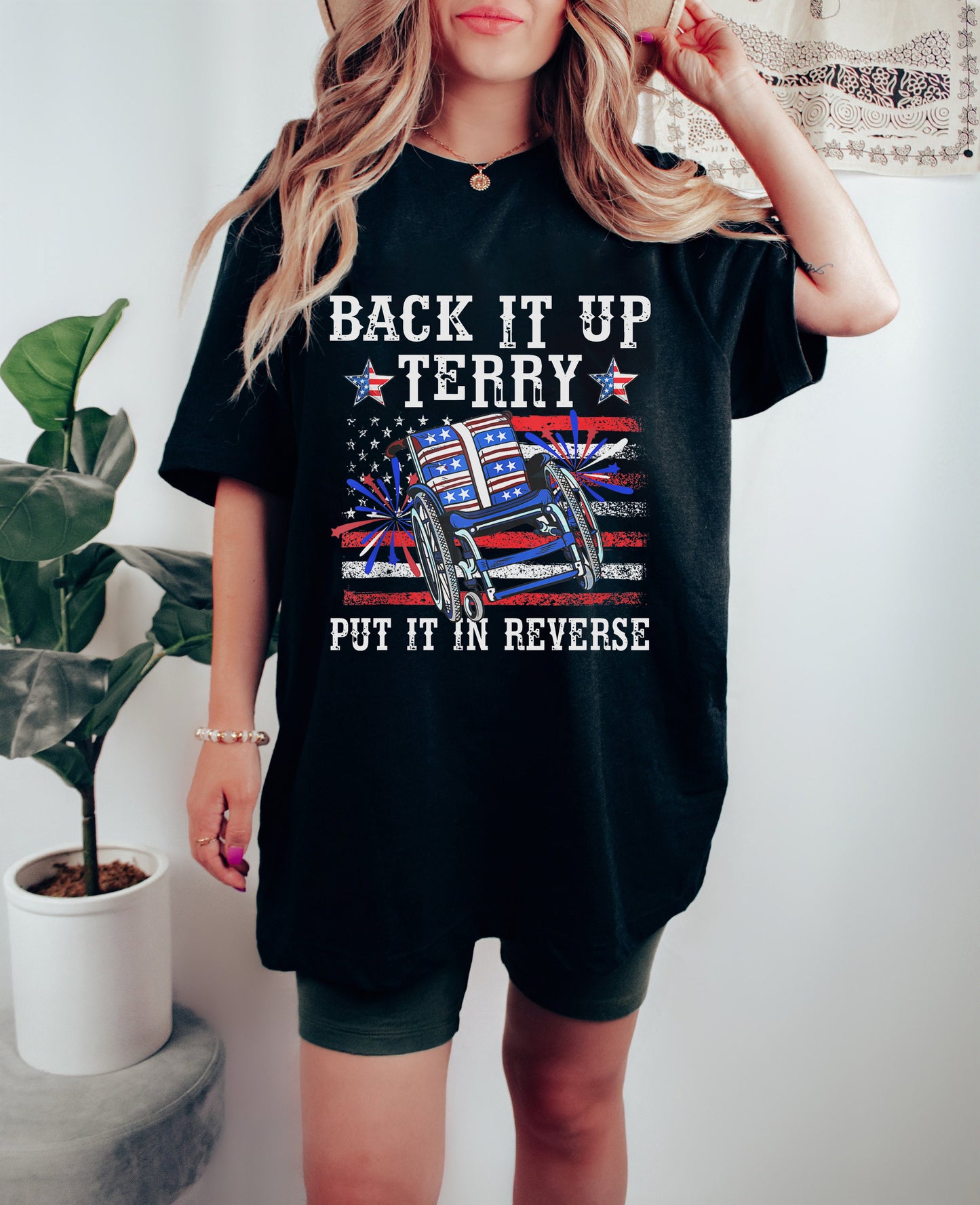 Put It In Reverse Terry Shirt, Cute Funny July 4th T-shirt, Put It In Reverse Terry Shirt, Back-Up Terry, 4th Of July Shirts, Merica Gift Tee