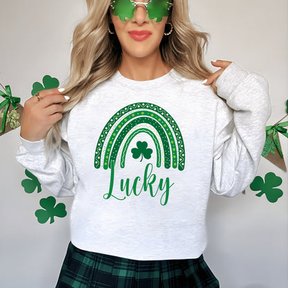 Rainbow Shamrock Shirt, Toddler St Patricks Day Shirts for Women and Girl, Mommy and Me Outfits, Lucky Tee, Irish Gift Mom and Daughter