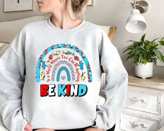 Read Across America T-shirt, Be Kind, Reading Day Tee, 100 Days School Shirt, Reading Day Youth Sweatshirt,Teacher Life,Cat in the hat shirt