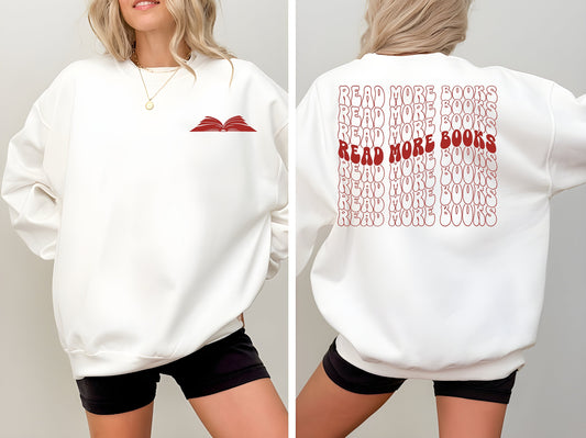 Read More Books Comfort Colors Sweatshirt, Book Lover Shirt Gift, Book Shirts, Funny Reading Tee, Book Nerd Tshirt, Librarian Gifts