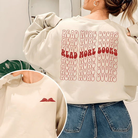 Read More Books Comfort Colors Sweatshirt, Book Lover Shirt Gift, Book Shirts, Funny Reading Tee, Book Nerd Tshirt, Librarian Gifts