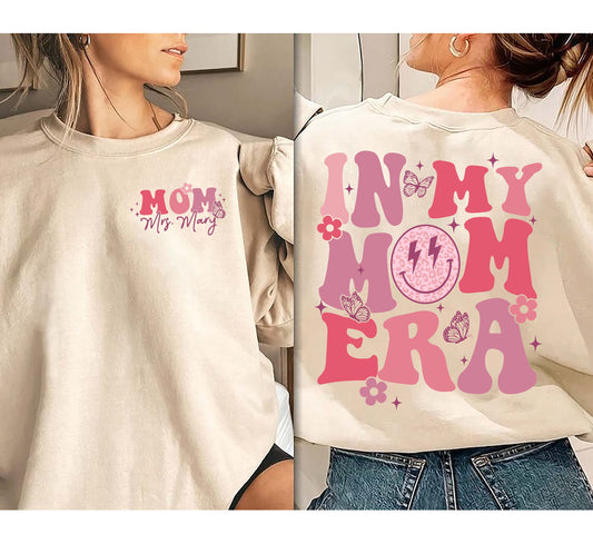 Retro In My Mom Era Sweatshirt, Custom Mom Shirt, Mama Hoodie, Gift For Mom, New Mom Gift, Mother Day Gift, Mom Era Tee, Mom Life Shirt