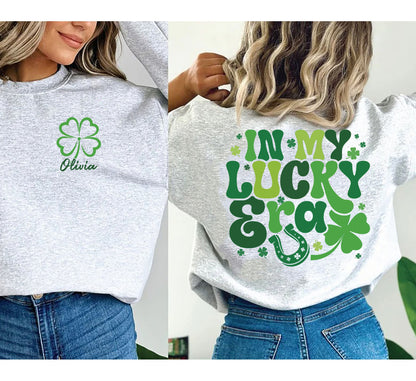 Retro I Mo Ré Lucky Léine Lá Fhéile Pádraig, Léine Teaghlaigh Lá Fhéile Pádraig, Bronntanas Shamrock Do Lá Fhéile Pádraig, Léine Lucky Seamair