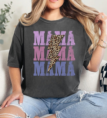 Léine Mamó Retro Liopard, Léine Beatha Mam, Léine Mamaí Cailín, Léine Máithreachais, Léine Gleoite Mam, Bronntanas Lá na Máithreacha, Mamaí Tees