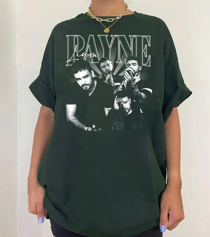 Léine Retro Liam Payne, 90í Liam Payne t-léine unisex, In Memory Of Liam Payne, síniú baill On.e Direct.tion Shirt, Bronntanas do lucht leanúna