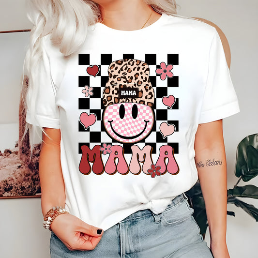 Retro Mama Shirt, Checkered Mama Sweatshirt, Motherâ€™s Day Gift, Mom Hoodie,Mama Shirt,Pregnancy Announcement Shirt,Motherhood Shirt
