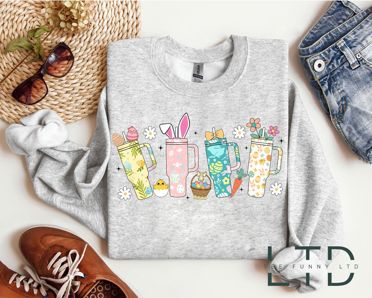 Neamhord Corn Retro Obsessive Léine Cásca, Léine Retro Cupán Páistí na Cásca, Geansaí Chorn na Cásca, Uibheacha Cásca Retro Groovy, Léine Coinín