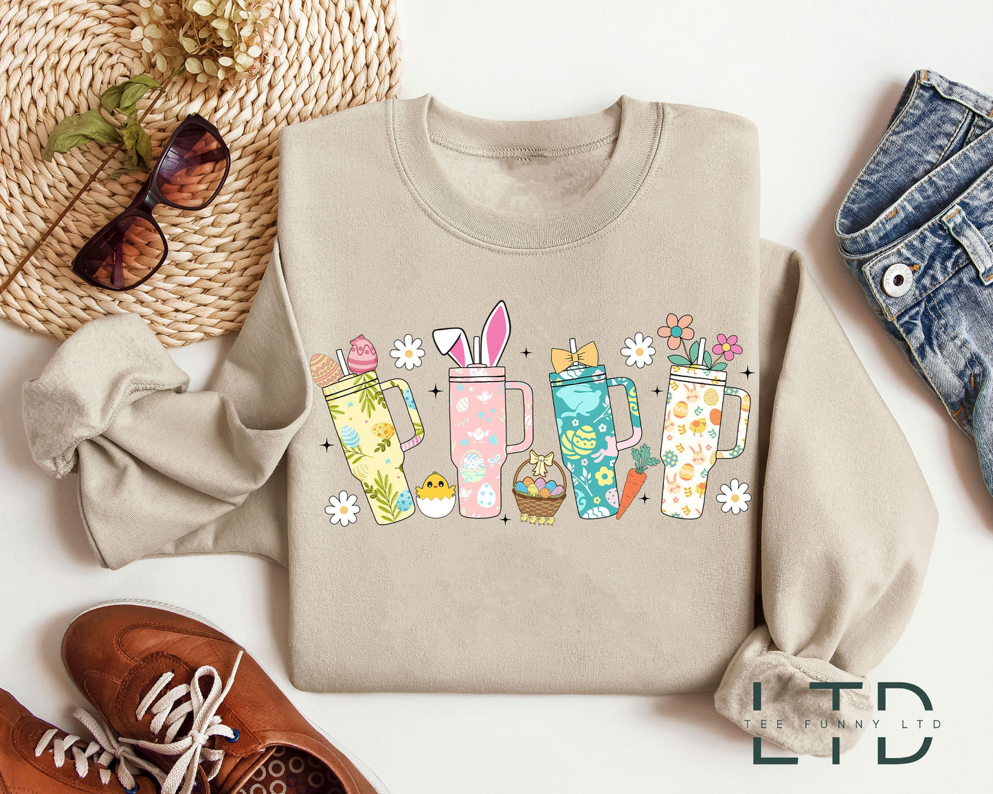 Neamhord Corn Retro Obsessive Léine Cásca, Léine Retro Cupán Páistí na Cásca, Geansaí Chorn na Cásca, Uibheacha Cásca Retro Groovy, Léine Coinín