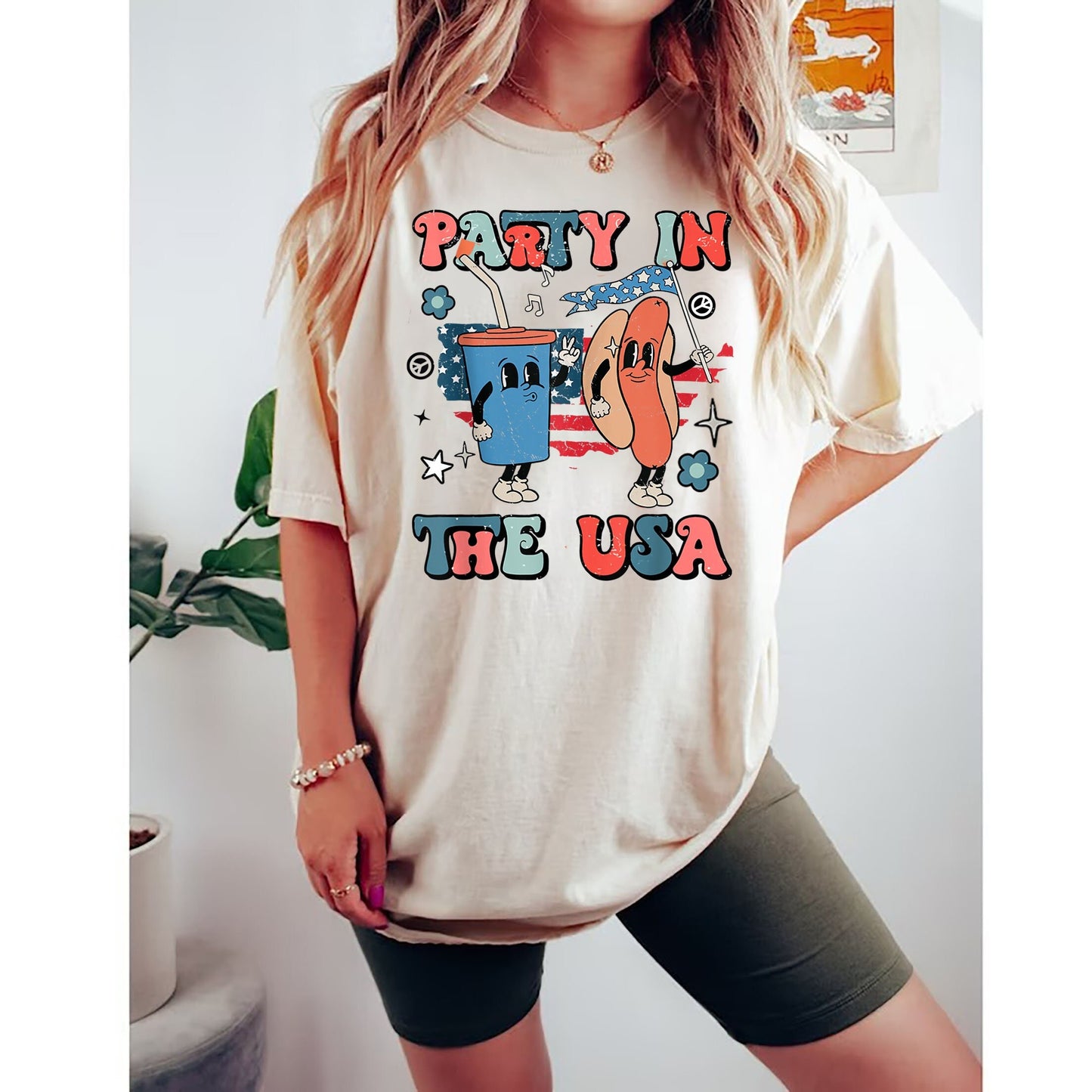 Retro Party in the USA Graphic Tee, 4th of July Graphic Tee, Party in the USA Graphic Tee, USA 4th of july shirt